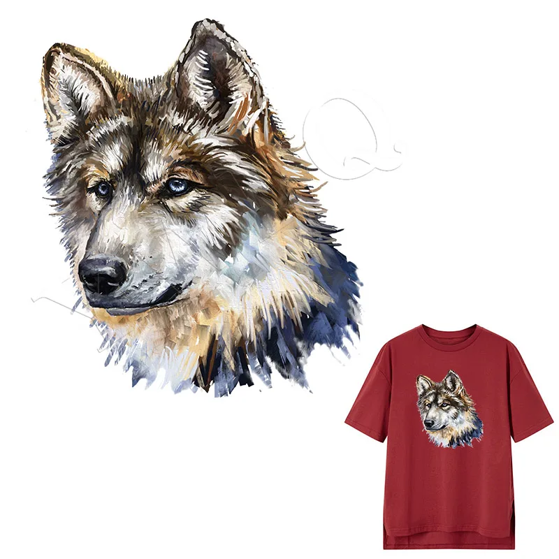 3D печатные нашивки с изображением волка сделай сам наклейки для одежды