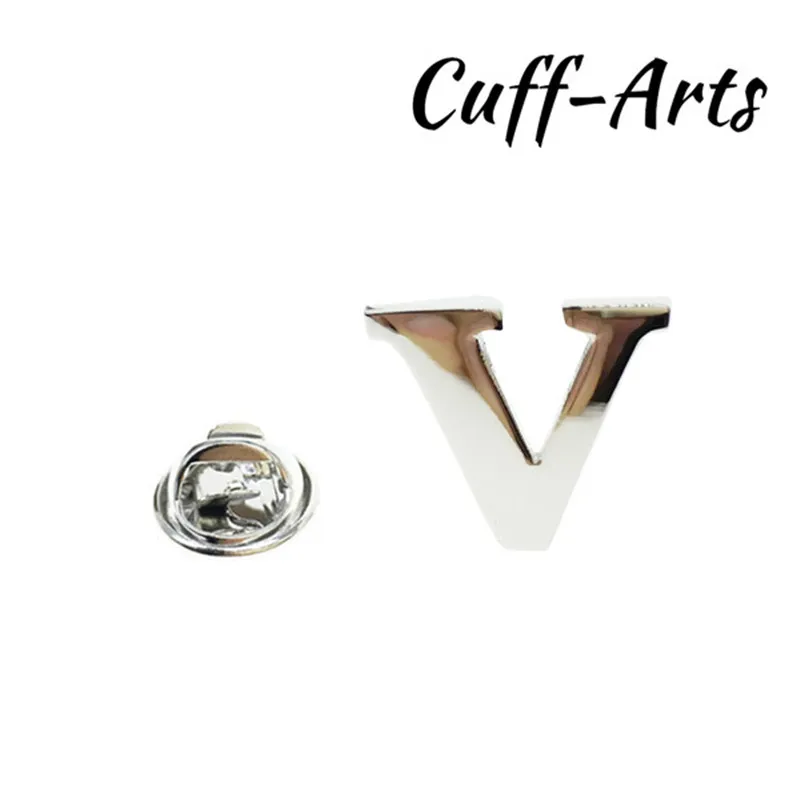 Cuffarts Alphabet Lapel Pin Men 2018 New S to Z 26 Letters Design Brooches For Collar Party Engagement Jewelry | Украшения и