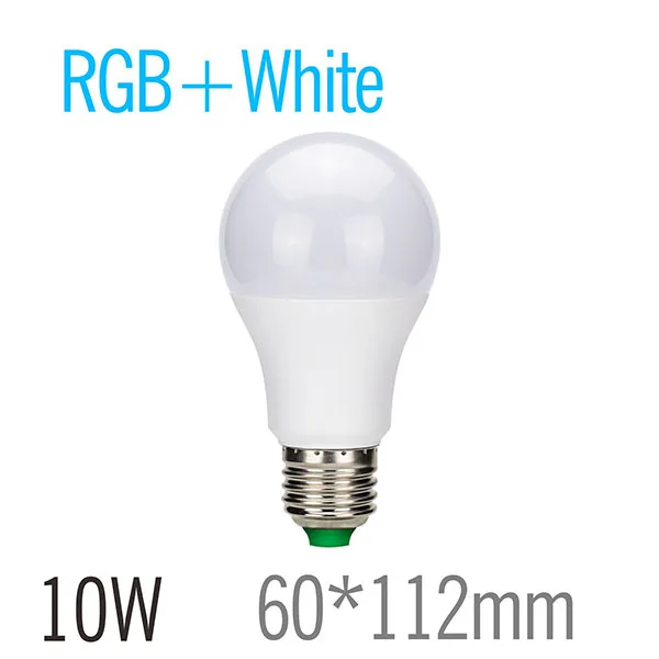 10W RGB White Светодиодный светильник RGB с регулируемой яркостью, 5 Вт, 10 Вт, 15 Вт, AC85-265V, 16 видов цветов, с ИК-пультом дистанционного управления, умное освещение в помещении, вечерние, для украшения шоу - Испускаемый цвет: 10W RGB White