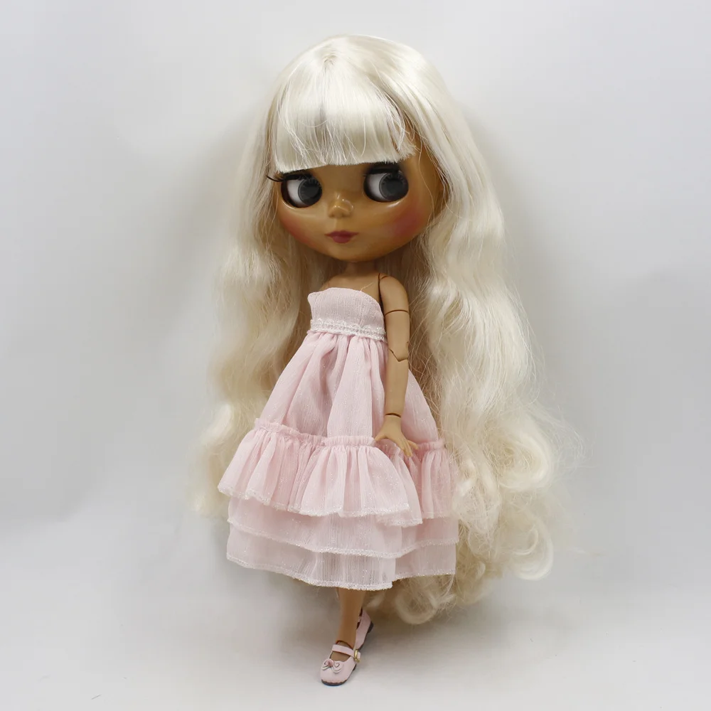 Ледяной DBS Blyth 1/6 bjd из черной кожи милые молодежные короткие кудрявые волосы