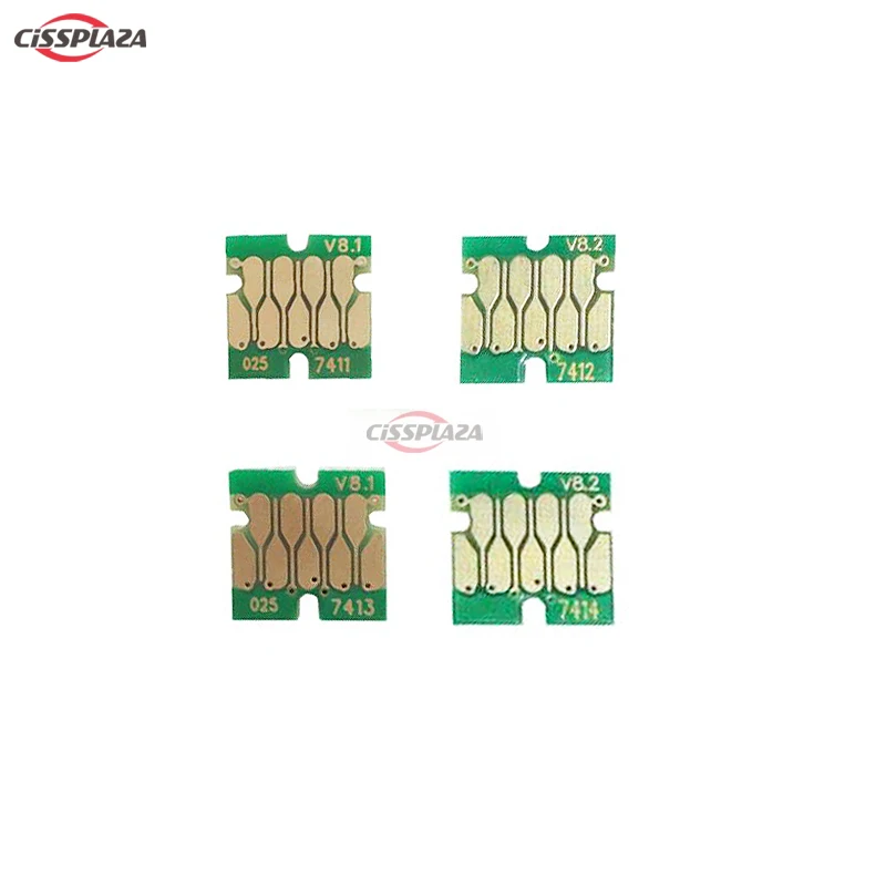 Набор чернильных чипов CISSPLAZA T7411 -T7414 2/8 шт. для Epson SureColor F6000 F6070 F6200 F6270 F7000 F7070 F7100 F7170