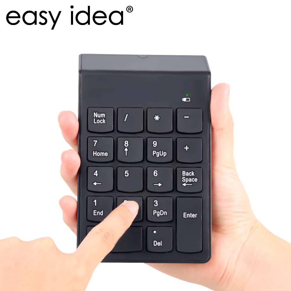 Easyidea мини Беспроводной клавиатуры USB цифровой ultra slim цифровая клавиатура 18