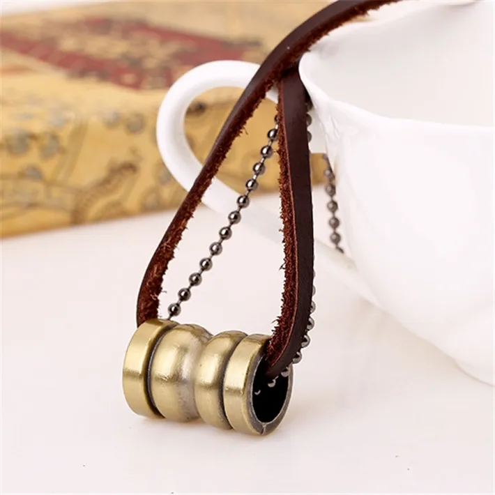 Натуральной Кожи ручной работы Ожерелье Племенной Этнические Женщины Мужчины