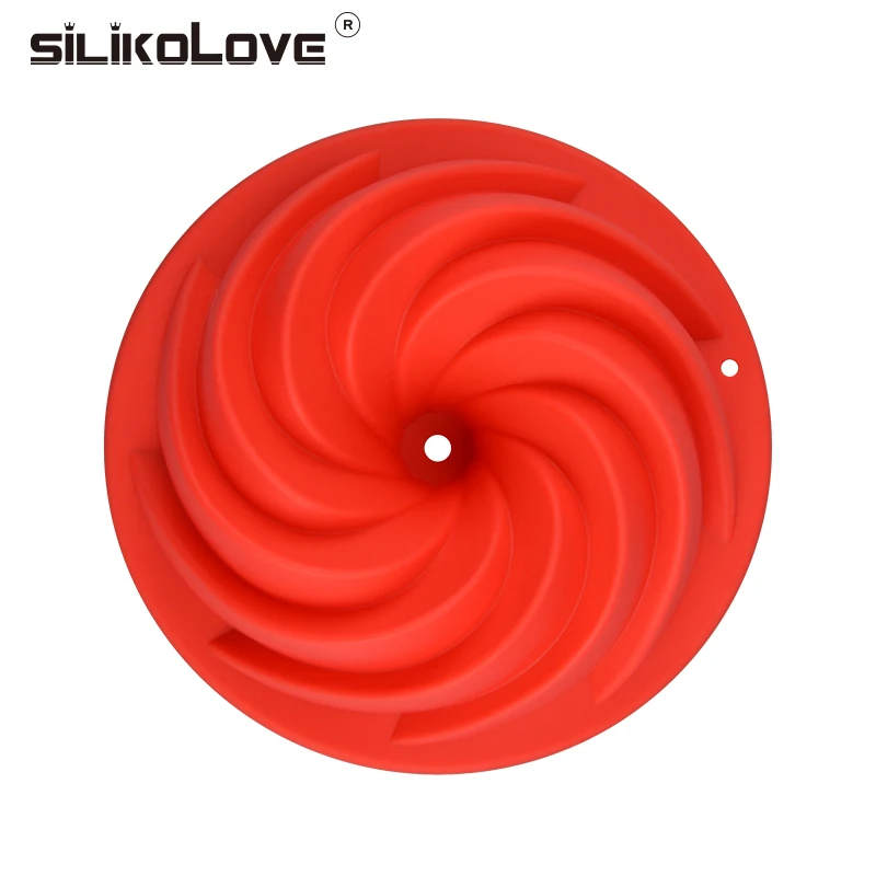 SILIKOLOVE мини-спираль Форма Еда Класс силиконовые формы и противни для выпечки тортов 3d рифленая формы торт форме вывеска с неоновой подсветкой жаропрочные Инструменты для выпечки