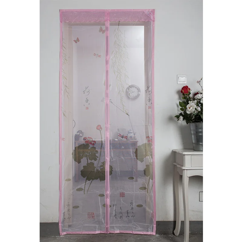 Летняя Магнитная москитная сетка занавес для двери автоматическое закрытие окна