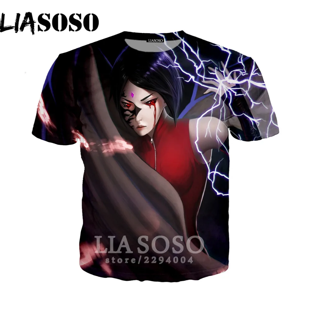 LIASOSO Ninjia Naruto BorutoT футболка аниме Акацуки Какаши Гаара Хокаге Учиха Итачи Саске для