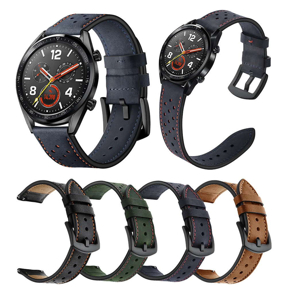 Кожаный ремешок для часов HUAWEI WATCH GT/GT замены HONOR Watch Magic 22 мм|Ремешки часов| |