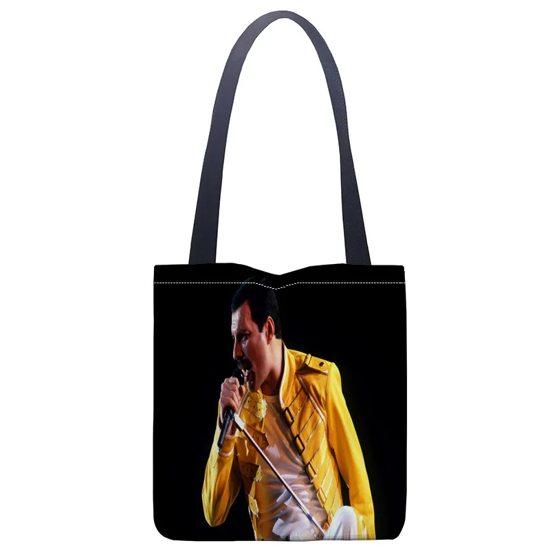 Сумка на плечо Freddie Mercury с принтом заказ Холщовая Сумка-тоут для покупок