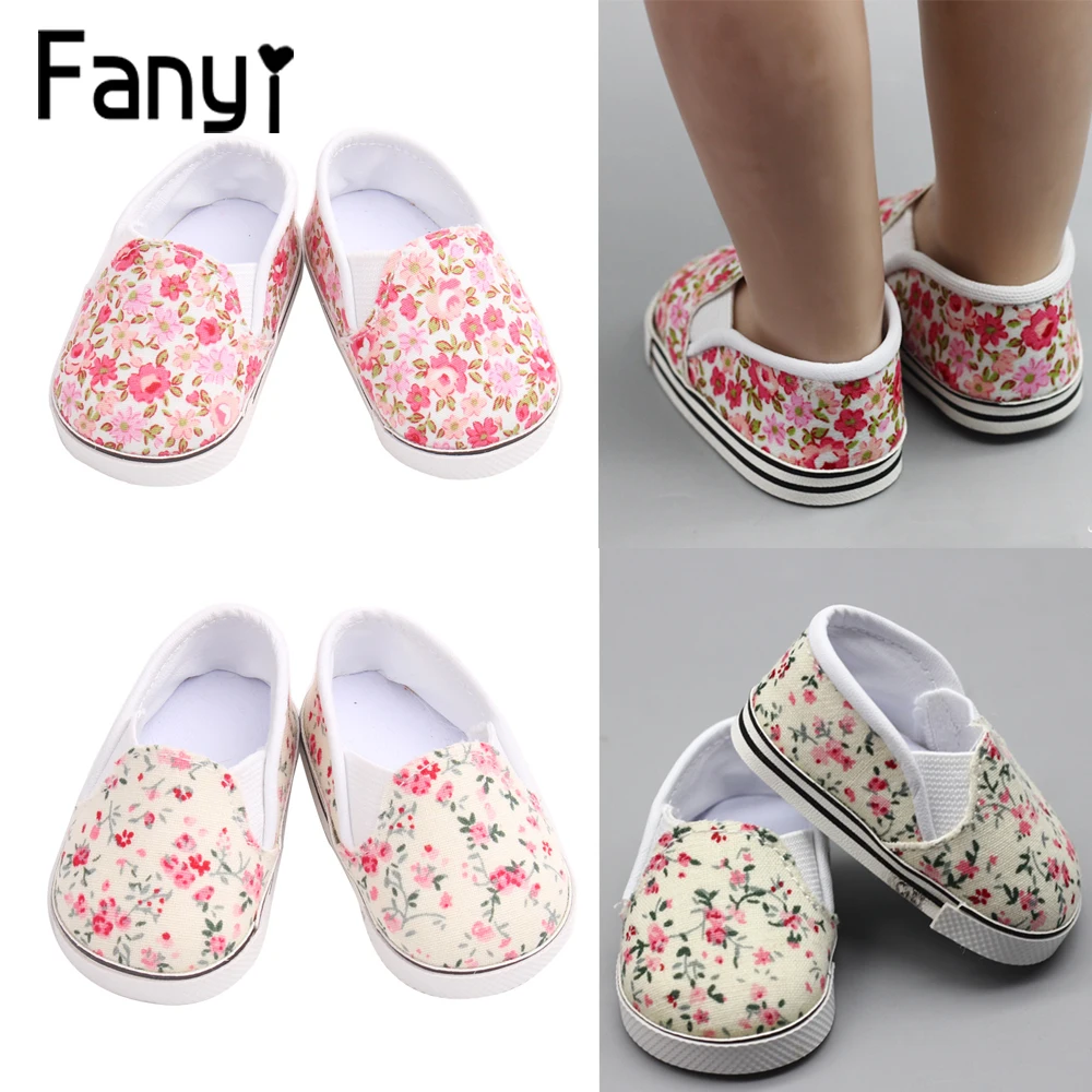 Baby Doll Cool Fashion Canvas Flower Shoes For 18 Inch Girl Dolls Accessories Shoes& Boy Spring | Игрушки и хобби