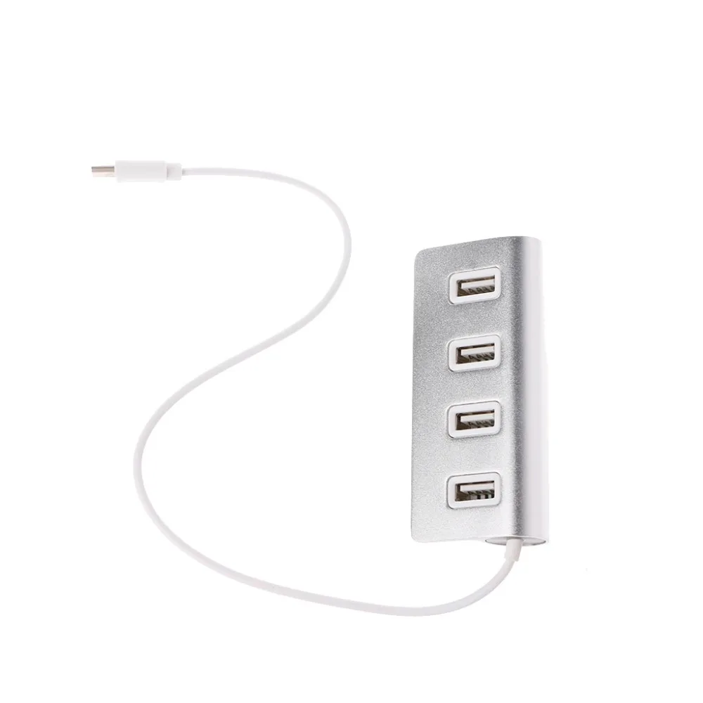 1 шт. высококачественный алюминиевый 4 порта USB 2,0 концентратор USB 3,1 type C Мужской Кабель-адаптер для iMac MacBook Air USB-C порты устройств