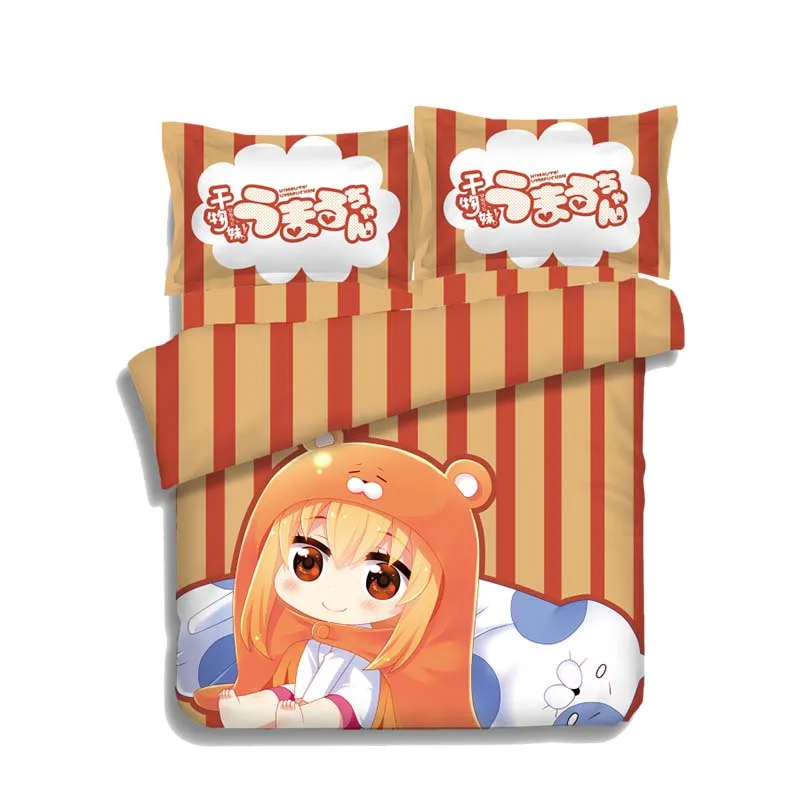 Японское аниме Himouto! 4 шт. Комплект постельного белья с пододеяльником | Дом и сад