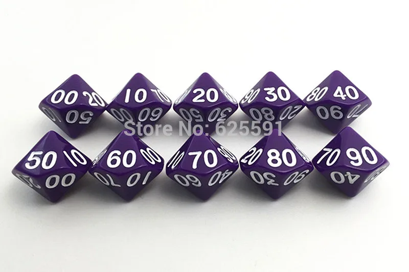 10 шт./компл. T & G Красочный D10 % набор игральных костей Непрозрачный эффект dnd