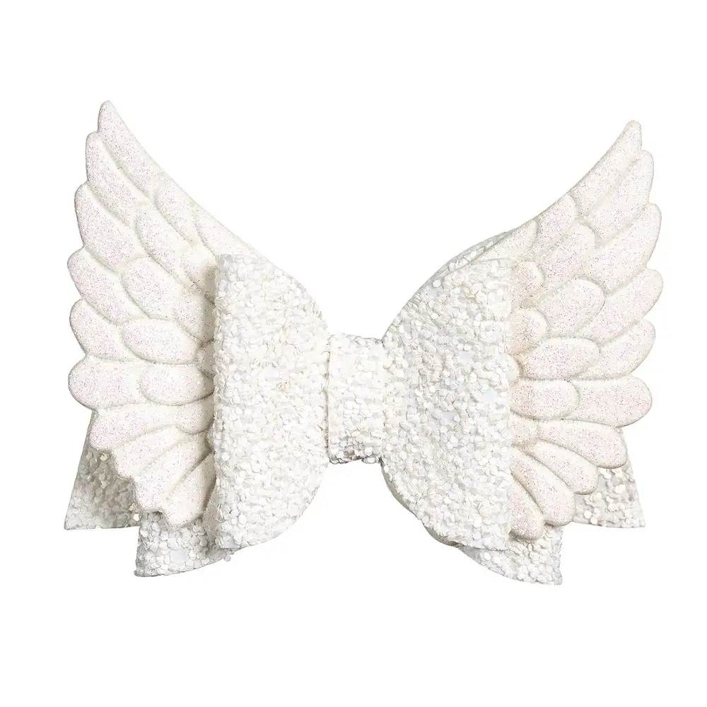 Thumblina Angel Wing Princess Hairgrips Glitter Hair Bows with Clip Dance Party Bow Girls Hairpin Accessories |