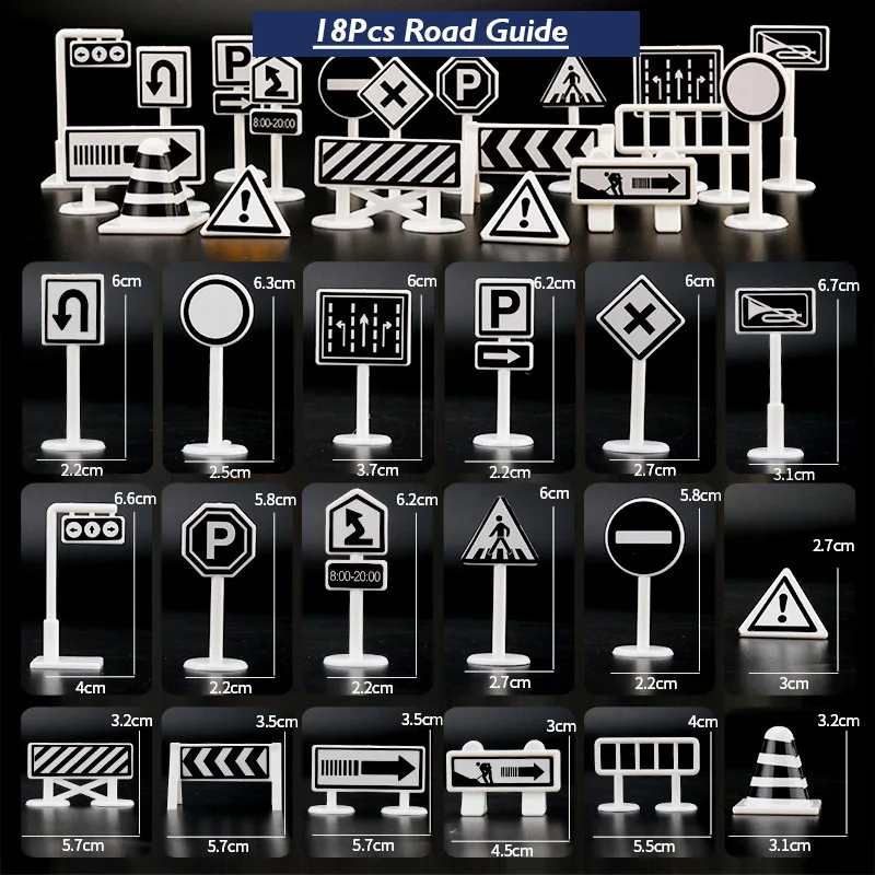 18Pcs Road Signs 130*100 см детские игровые коврики, детские мягкие коврики для ползания, автомобильные дорожки, обучение по головоломкам, игрушка в скандинавском стиле, декор для комнаты, напольный ковер - Цвет: 18Pcs Road Signs