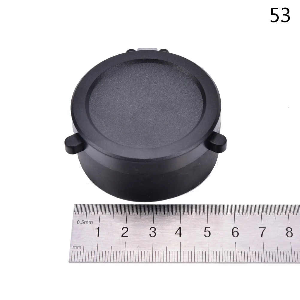53mm 1 шт. 25,5-64 мм Крышка для объектива винтовки откидная крышка для быстрой защиты на пружине крышка объектива Крышка для охотничьего ружья Калибр черный - Цвет: 53mm