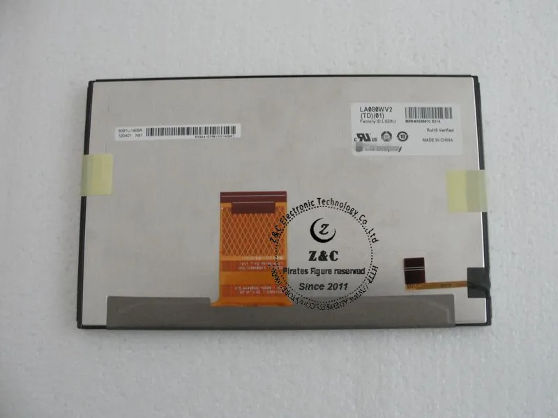 LA080WV2(TD)(01) LA080WV2 TD01 LA080WV2(TD)(02) Новый оригинальный 8 дюймовый 800(RGB) x480 WLED ЖК экран для