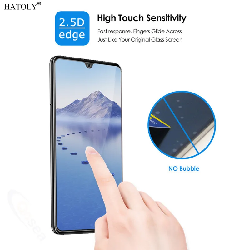 Protector de pantalla de vidrio templado para Huawei P30, pel&iacute;cula de vidrio para tel&eacute;fono Huawei P30, HATOLY, 2 uds.-0