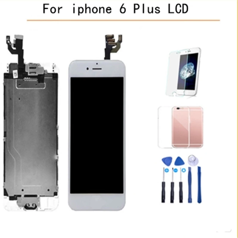 1 шт. AAA + ЖК полная сборка для iPhone 6P Сенсорное стекло дигитайзер Замена 6plus модуль