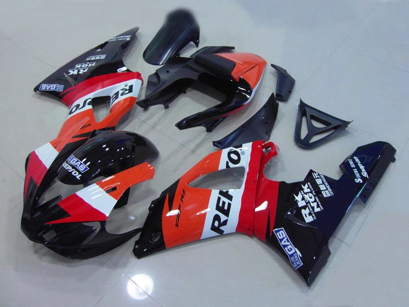 Комплект обтекателей под давлением для кузова YAMAHA YZFR1 00 01 YZF R1 YZF1000 2000 2001 ABS REPSOL