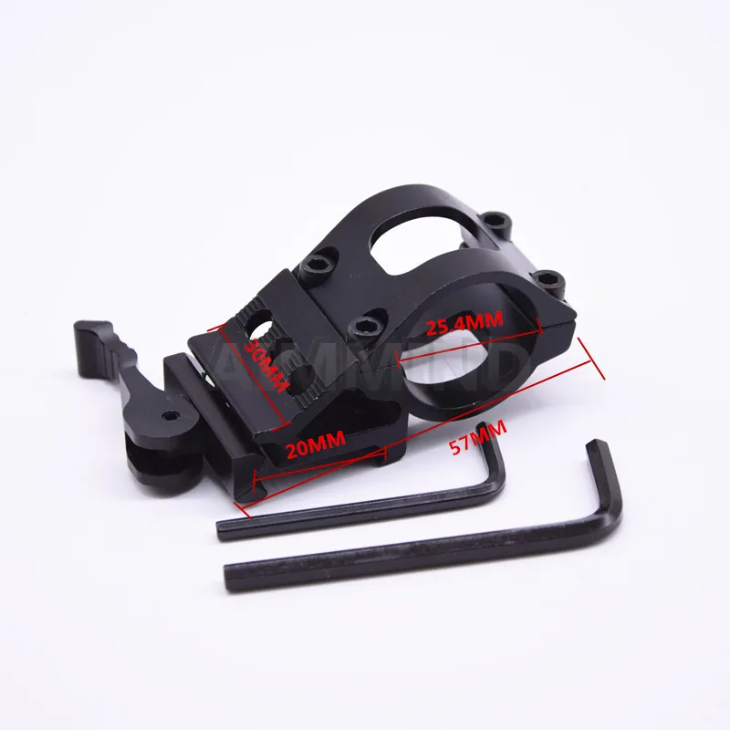 1 дюйм 25 мм 45 градусов офсетное кольцо поддержка Torche лазер Chasse Cadre Mount Weaver 20 Rail Picatinny