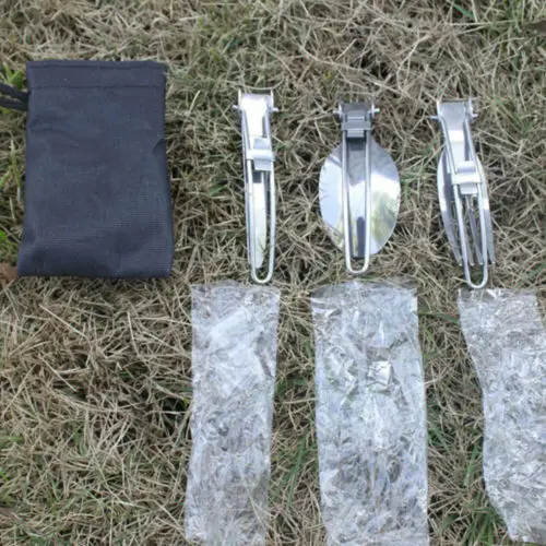 3 шт набор пикник складные столовые приборы палочки вилка ложка Портативный