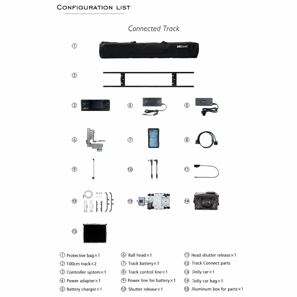 Система стабилизатора видеосигнала ASXMOV G3S управление через приложение рельсовая