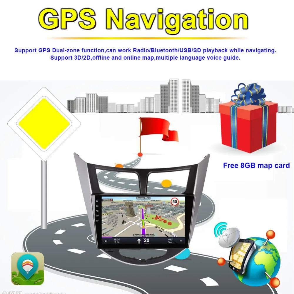 9 дюймовый IPS экран Восьмиядерный 4 Гб ОЗУ автомобильное радио стерео GPS WIFI для Hyundai