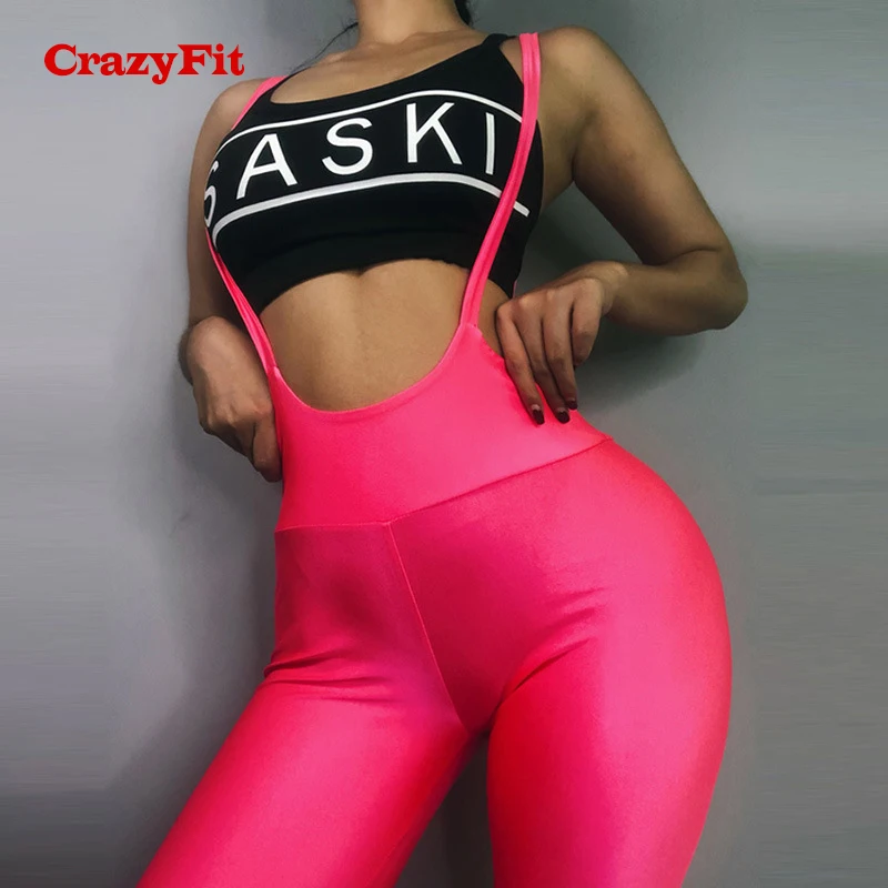 CrazyFit 2018 штаны для йоги с высокой талией черный розовый сексуальный ремешок