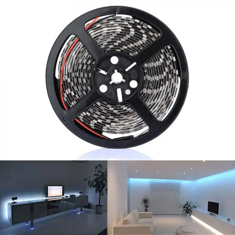 

DC 12V 120 Degrees Waterproof IP65 5M 5050 SMD LED Strip Light Pure White Light 300 LEDs Lamp String Suitable for Home