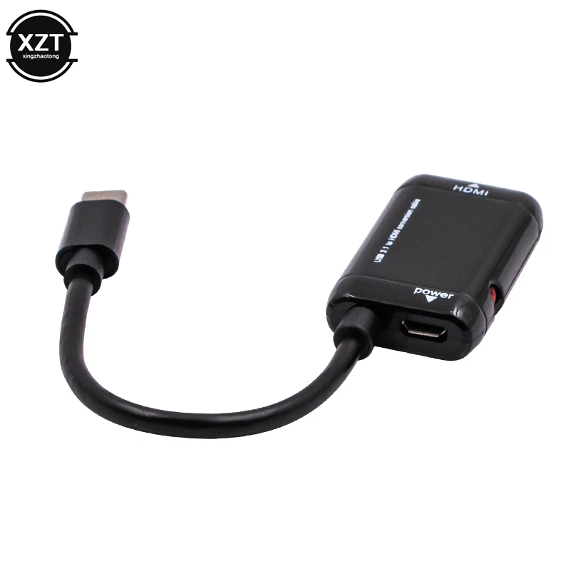 Новый USB C к HDMI сплиттер с функцией порта питания 3 1 Тип конвертер папа женскому