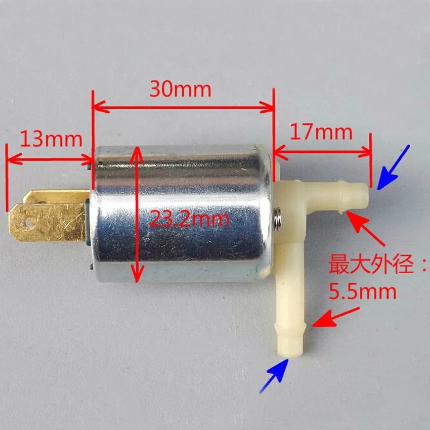 free shippimh Mini Micro DC12V Electric Solenoid Valve Gas Air Water Normally Closed OD 5mm Plastic | Обустройство дома
