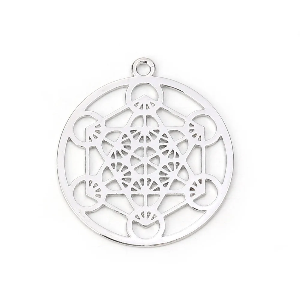 Doreen Box Новые Подвески из цинкового сплава Merkaba медитация Круглый Серебряный