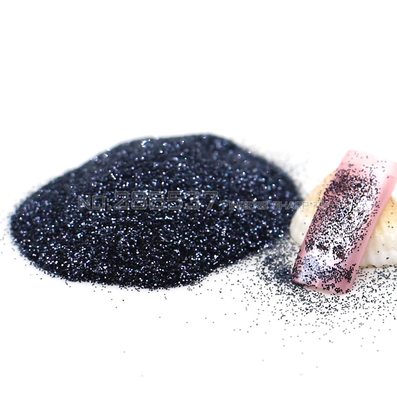 2017 горячее искусство ногтей 0 2 мм синий и черный порошок голографическая