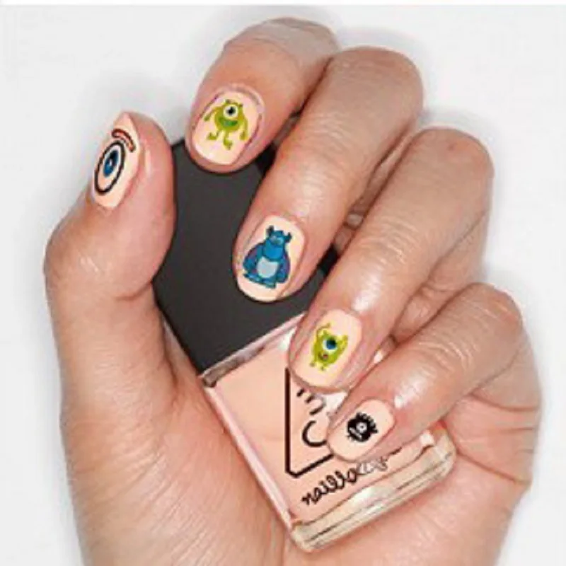 24 Sheets Ultrathin 3D Nail Stickers Cartoon animation Image 7*9cm Adhesive Art Decorations Japanese And Korean StyleKT10 | Красота и