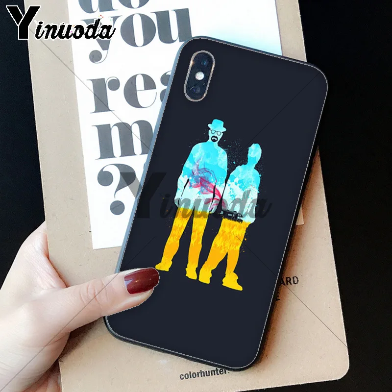 Yinuoda Breaking Bad Head Portrait DIY Окрашенные аксессуары для телефона чехол iPhone X XS MAX 6 6s 7 7plus 8