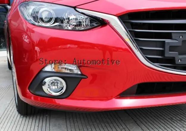Для Mazda 3 Axela 2014 2015 2016 хромированные передние противотуманные фары светильник