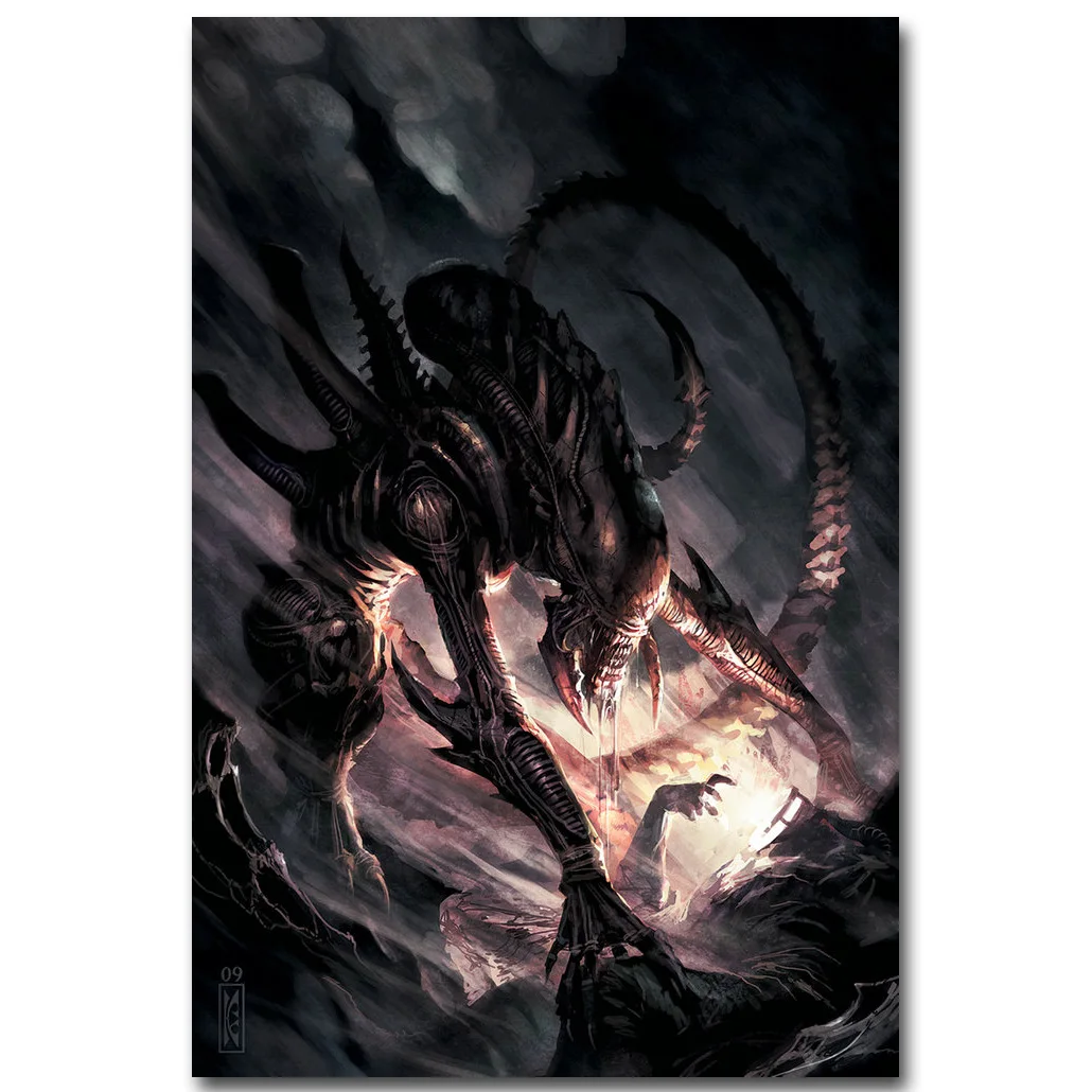 Шёлковый постер Alien vs Predator 3 13x20 24x36 дюймов Классическая научная фантастика