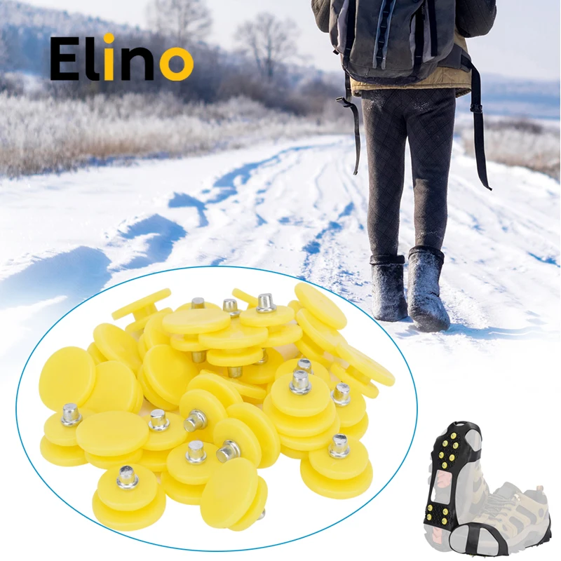 Elino 30 шт./компл. противоскользящие зимние шипы против льда зажимы зубы гвозди для Для мужчин Женские ботинки крышка Пластик кошки