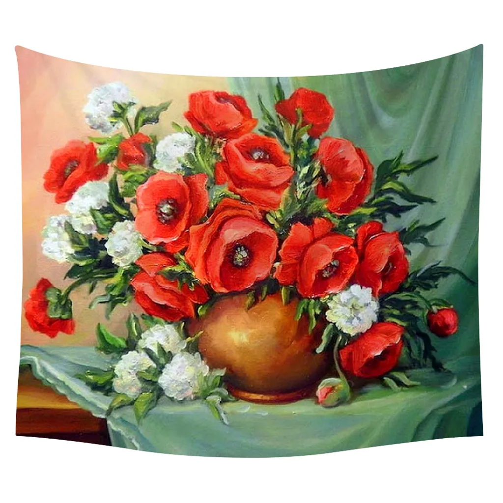 Настенный гобелен с принтом декоративное искусство Природа Цветок 130X150CM