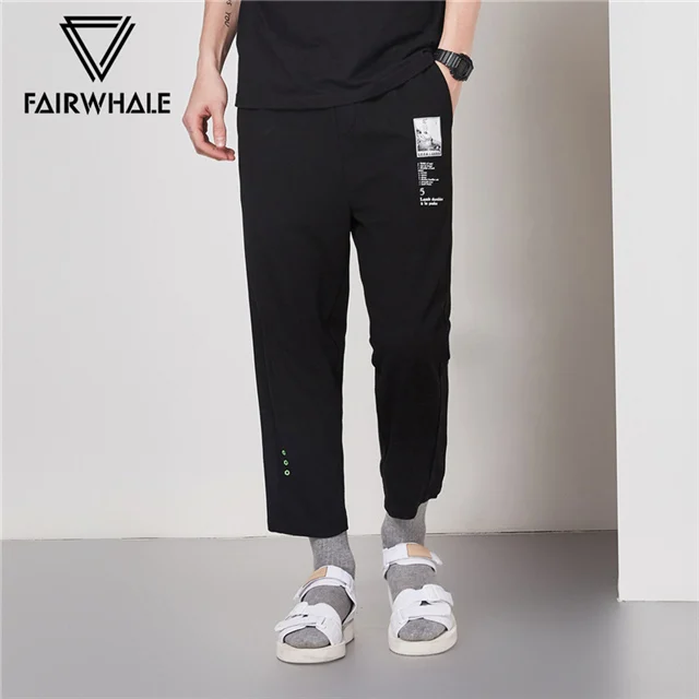 Mark Fairwhale summer young men casual fashion zipper cozy breathable simple loose style long wide leg pants 718223022038 | Мужская