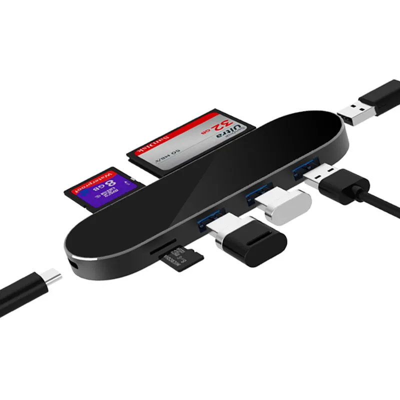 USB Type C Adapter HUB Combo dongle converter High Speed Transmission Thunderbolt 3 dock station for Macbook Pro 13 15 | Электроника