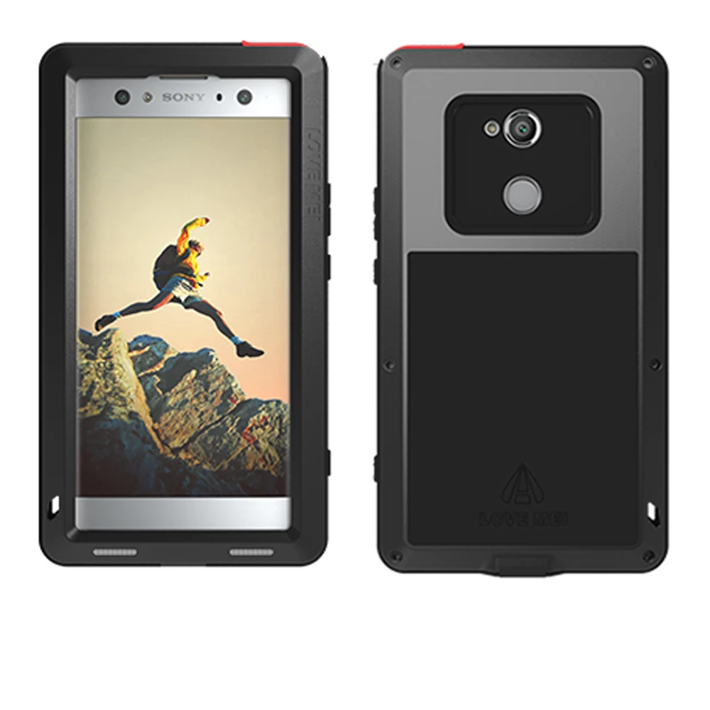 Love Mei for SONY Xperia XA2 Dual Ultra Case Armor Shockproof Waterproof Metal Cover Tempered Glass | Мобильные телефоны и