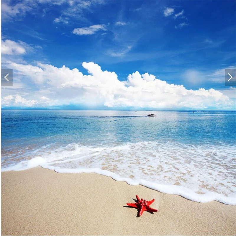 3d стерео самоклеящаяся пленка для пола на заказ морской пляж морская звезда