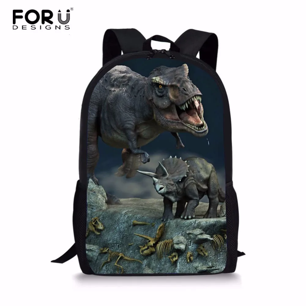 Рюкзак с 3D принтом динозавра FORUDESIGNS 16 дюймов школьные ранцы для мальчиков