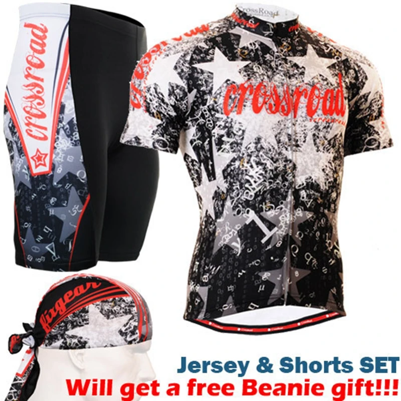 Новинка 2017 стильный мужской комплект Джерси для велоспорта одежды со звездами
