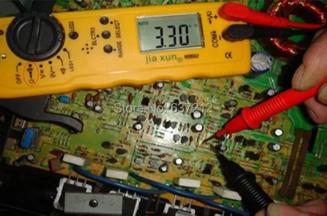 Многофункциональный тестер электрической цепи красный и желтый измеритель с
