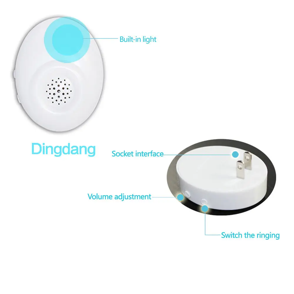 WiFi умный беспроводной дверной звонок визуальная камера монитор + Dingdong