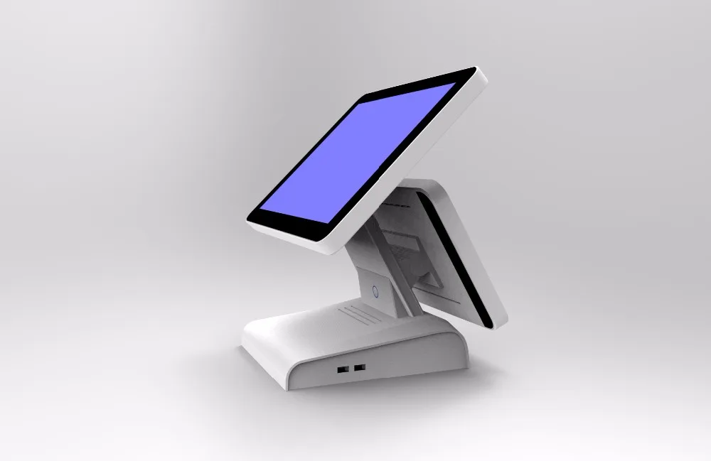 Специальное предложение серийный Usb I7 белый 1" двойной экран все в одном мультитач Pos терминал с Msr ридер