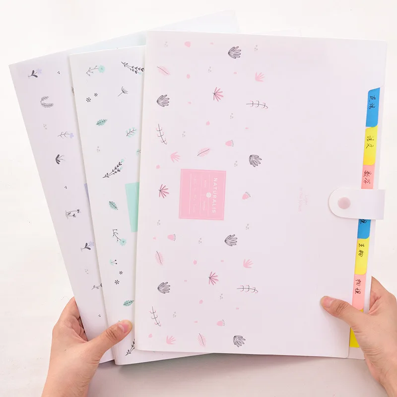 DELI расширяющаяся папка для файлов Kawaii Студенческая тестовая бумажная сумка