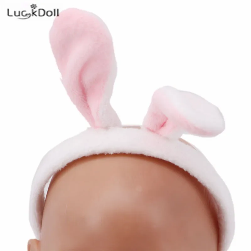 LUCKDOLL новая заколка для волос в виде кролика Одежда из трех предметов подходит 18 дюймов Американский 43cmBaby аксессуары для кукол, игрушки для девочек, подарок поколения